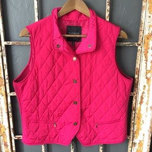 Talbots Pink Quilted Vest Size L Petite